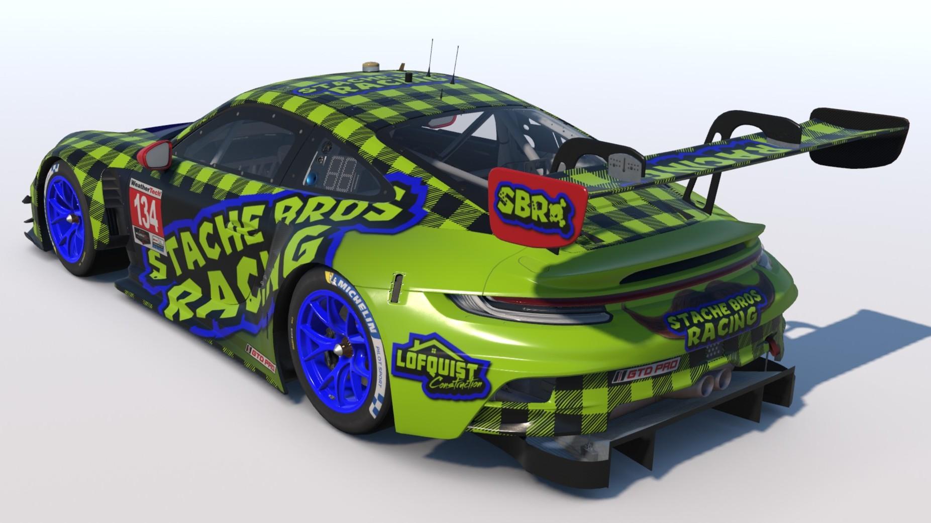 Preview of Mustached Stache Bros Racing Porsche 911 GT3 R IMSA GTD Pro! by Mike Lofquist2
