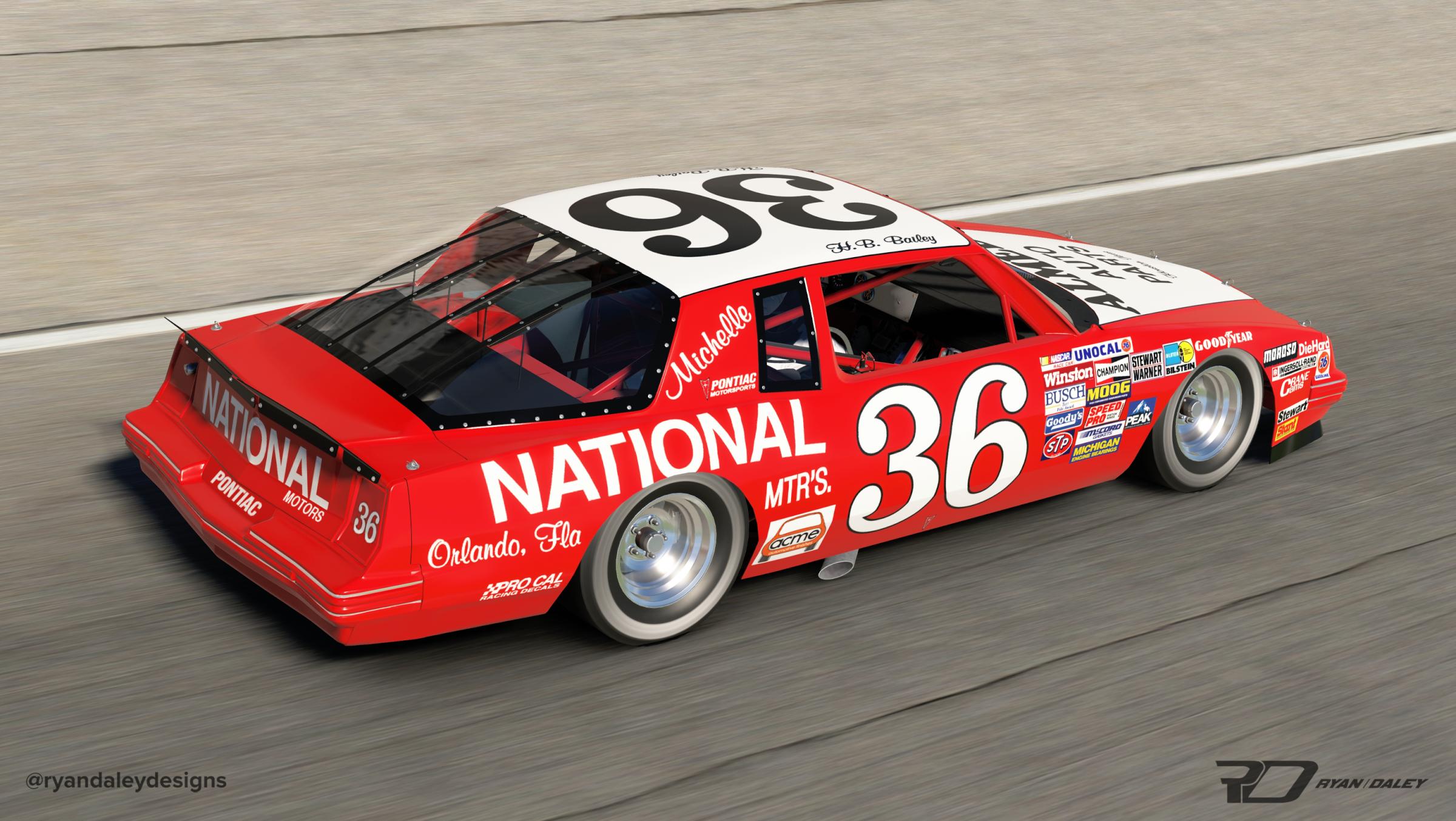 Preview of 1987 #36 H.B. Bailey Almeda Auto Parts Pontiac No Numbers by Ryan Daley