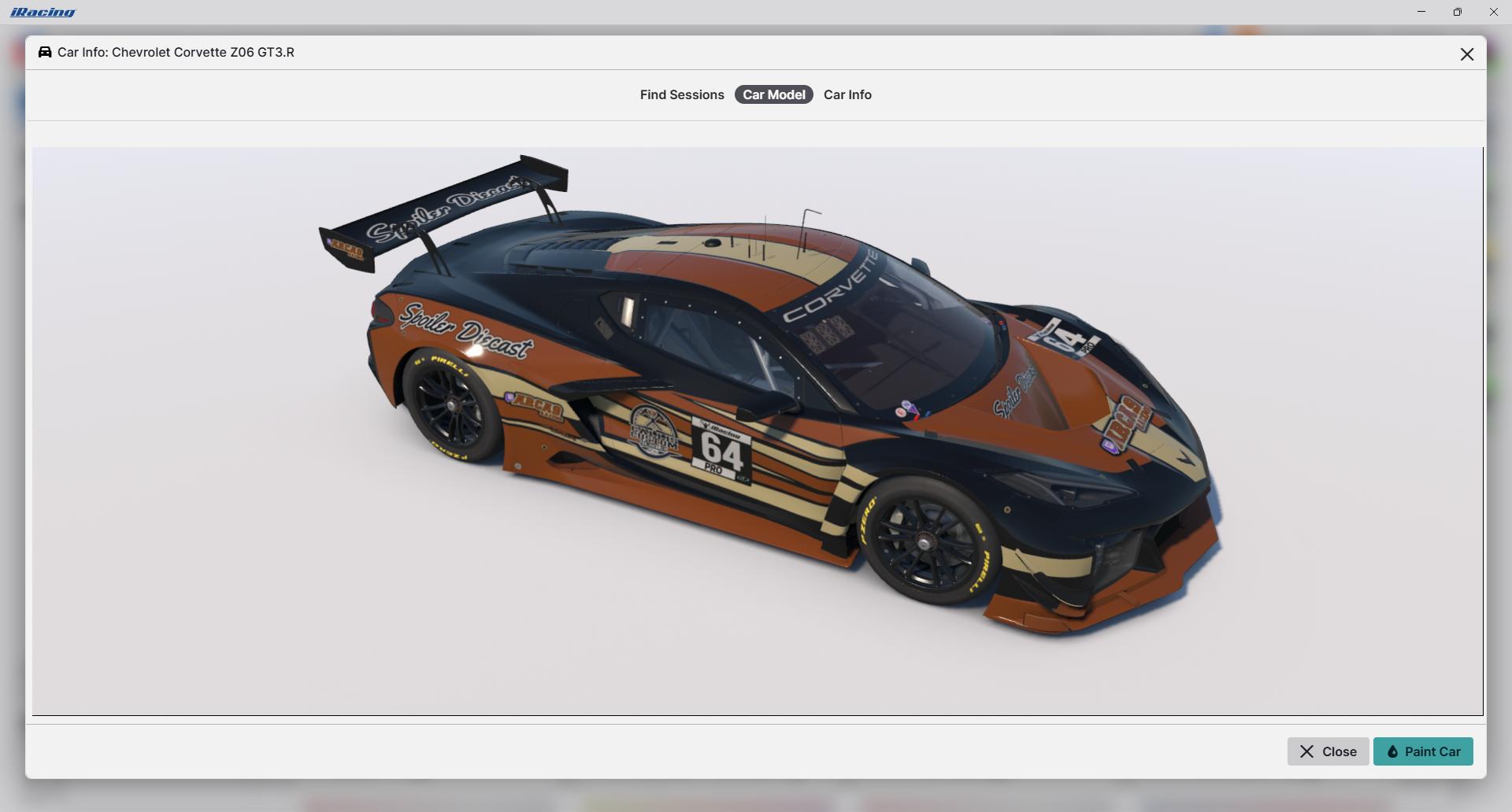 Preview of ARCA9 Racing/Spoiler Diecast Vette GT3 by Jamie Dobbs