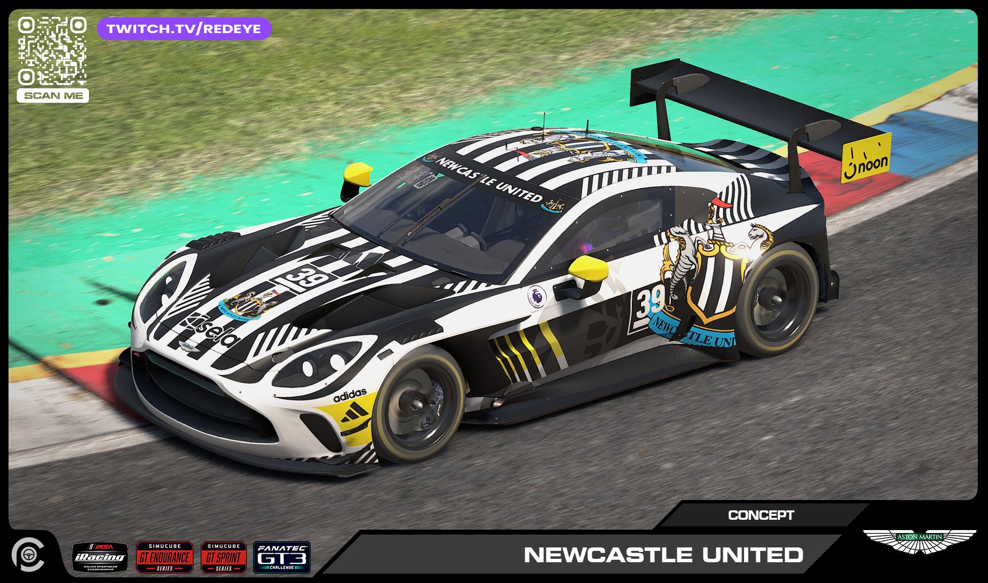 Preview of 2025 Newcastle United Aston Martin GT3 Evo by Paul R Chaloner