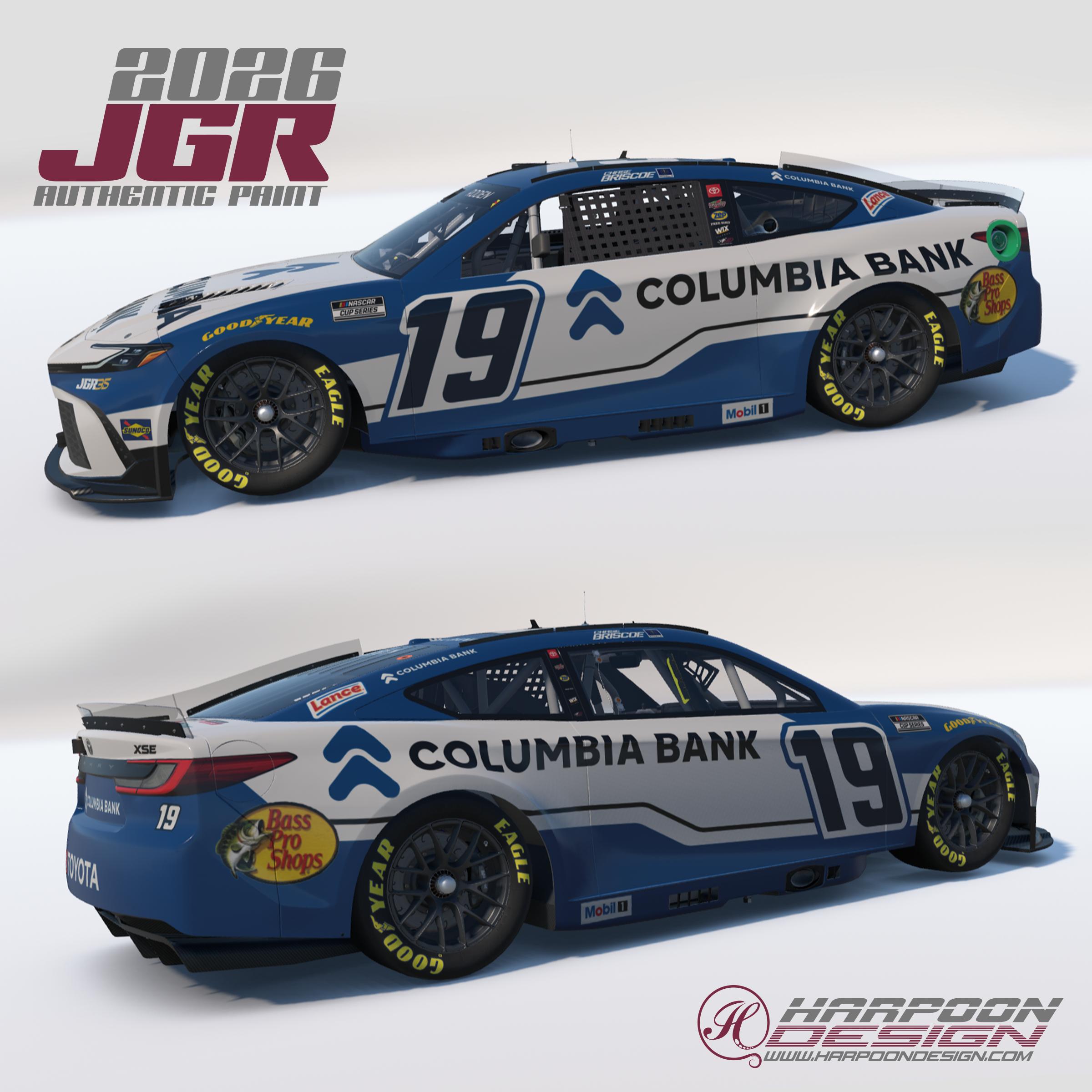 Preview of 2026 Chase Briscoe Columbia Bank Toyota Camry No Num by Brantley Roden