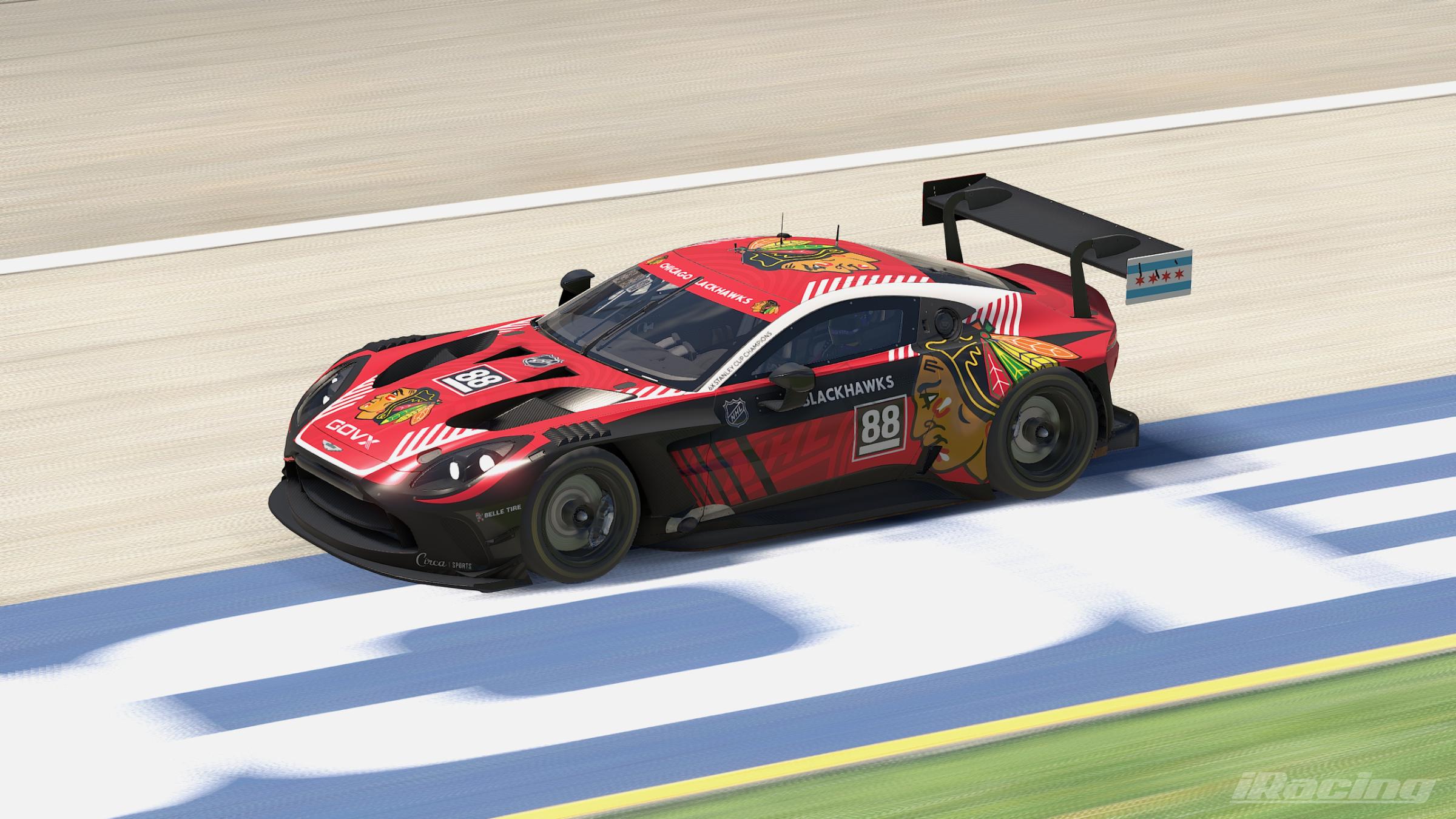 Preview of 2025 Chicago Blackhawks Aston Martin GT3 EVO by Paul R Chaloner