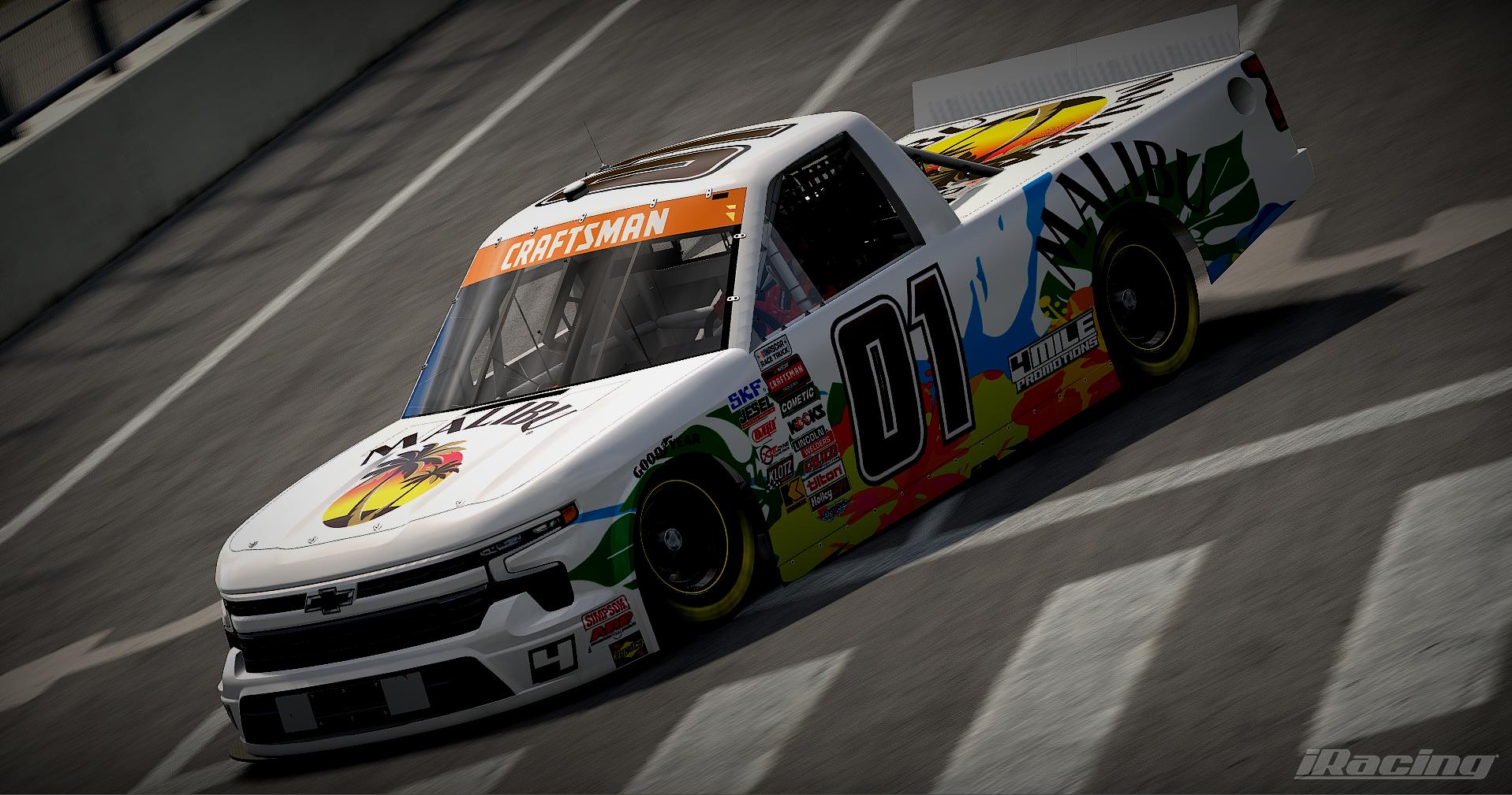Preview of NASCAR CHEVROLET SILVERADO MALIBU POTW - #01 by Zachary Beeckman