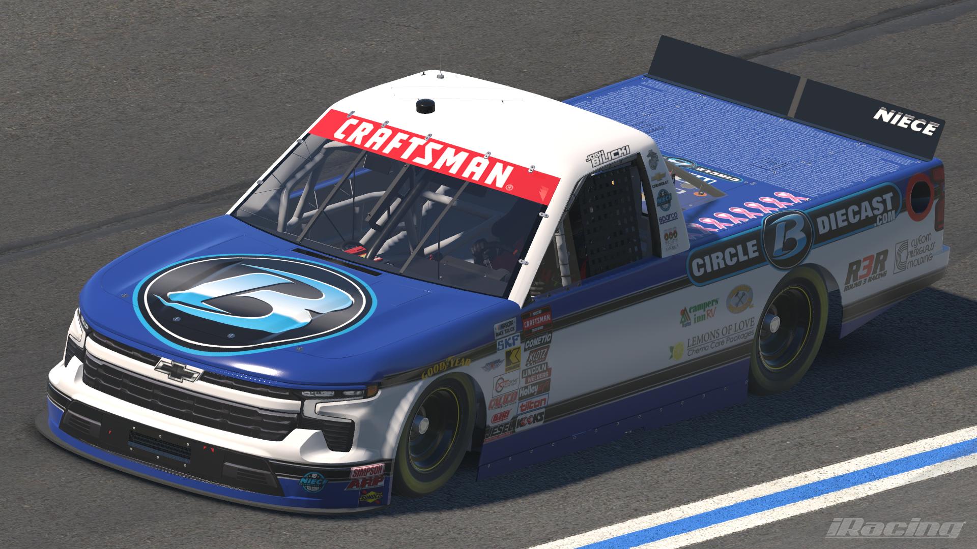 Preview of 2025 Josh Bilicki Circle B Diecast Chevrolet Silverado RST (No Numbers) by Leighton B Sibille