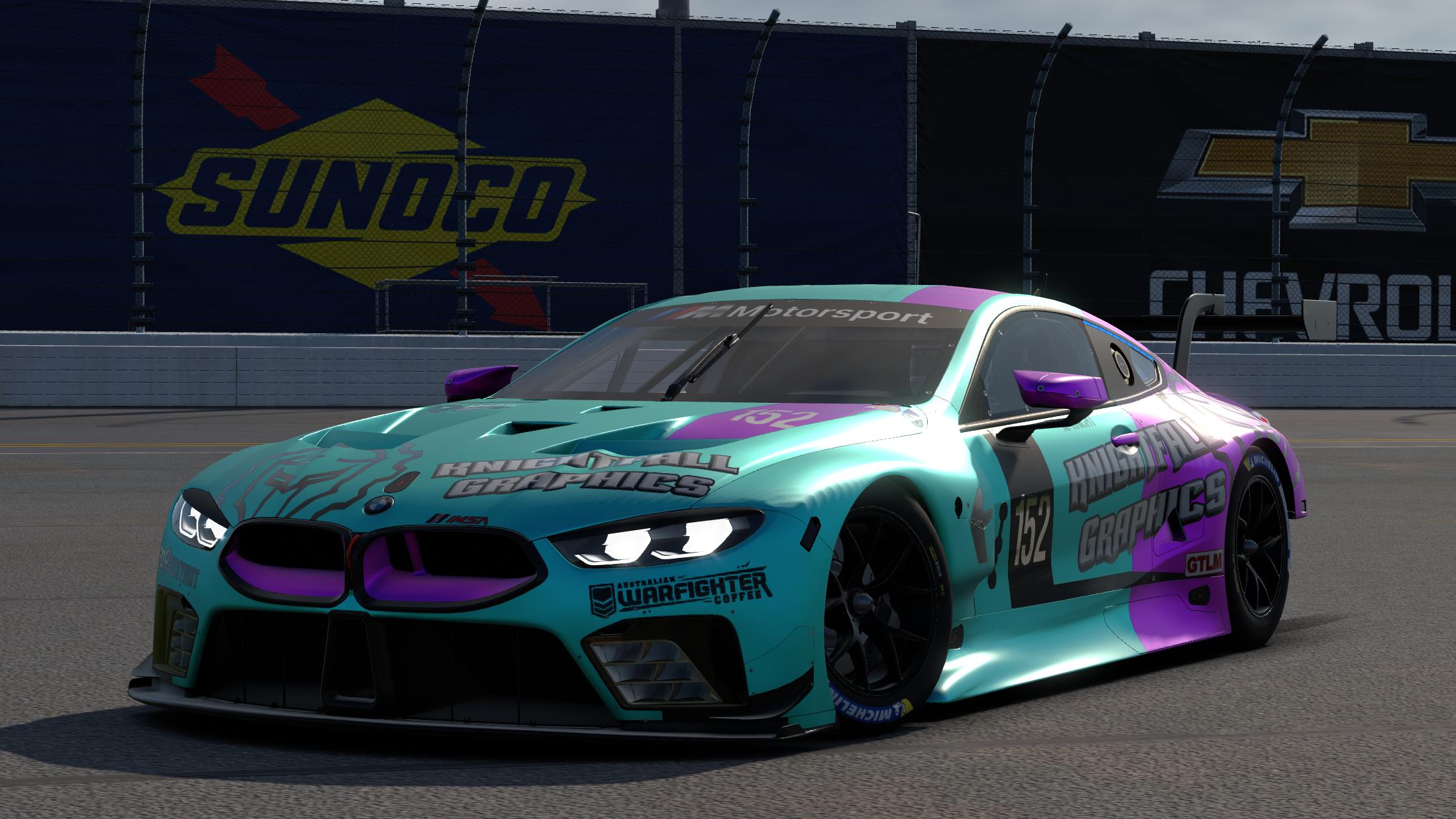 Preview of Knightfall Graphics Livery of BMW M8 GTE by Matt J K.