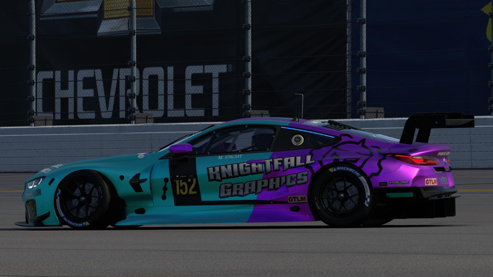 Preview of Knightfall Graphics Livery of BMW M8 GTE by Matt J K.