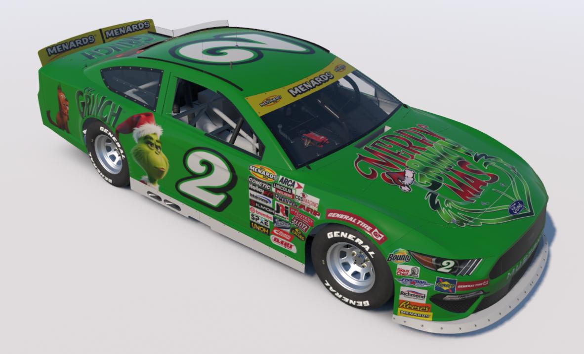 Preview of The Grinch ARCA Ford Mustang by Tyrone Yohe
