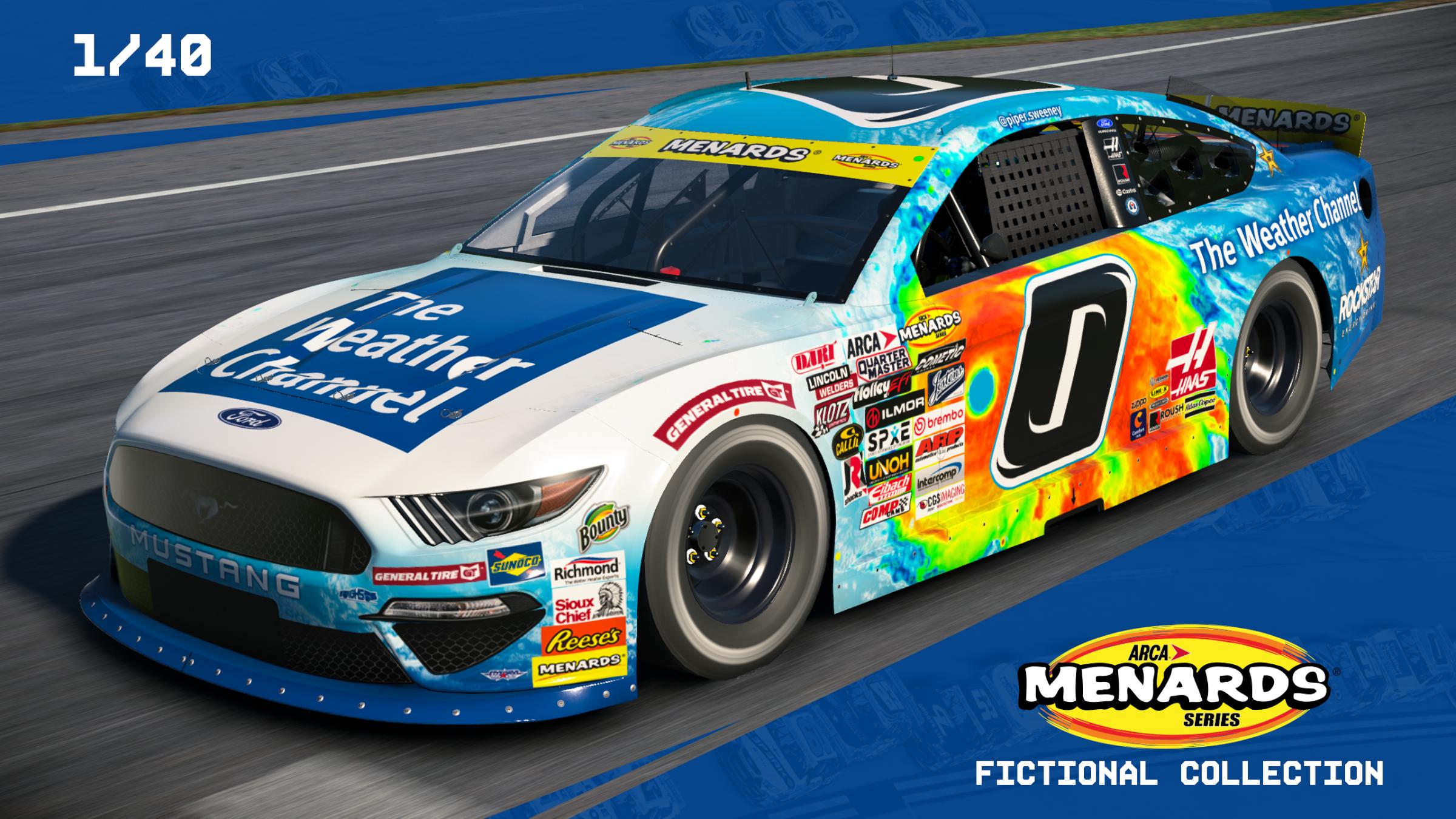 Preview of #0 The Weather Channel Fictional ARCA Mustang by Matt Muir