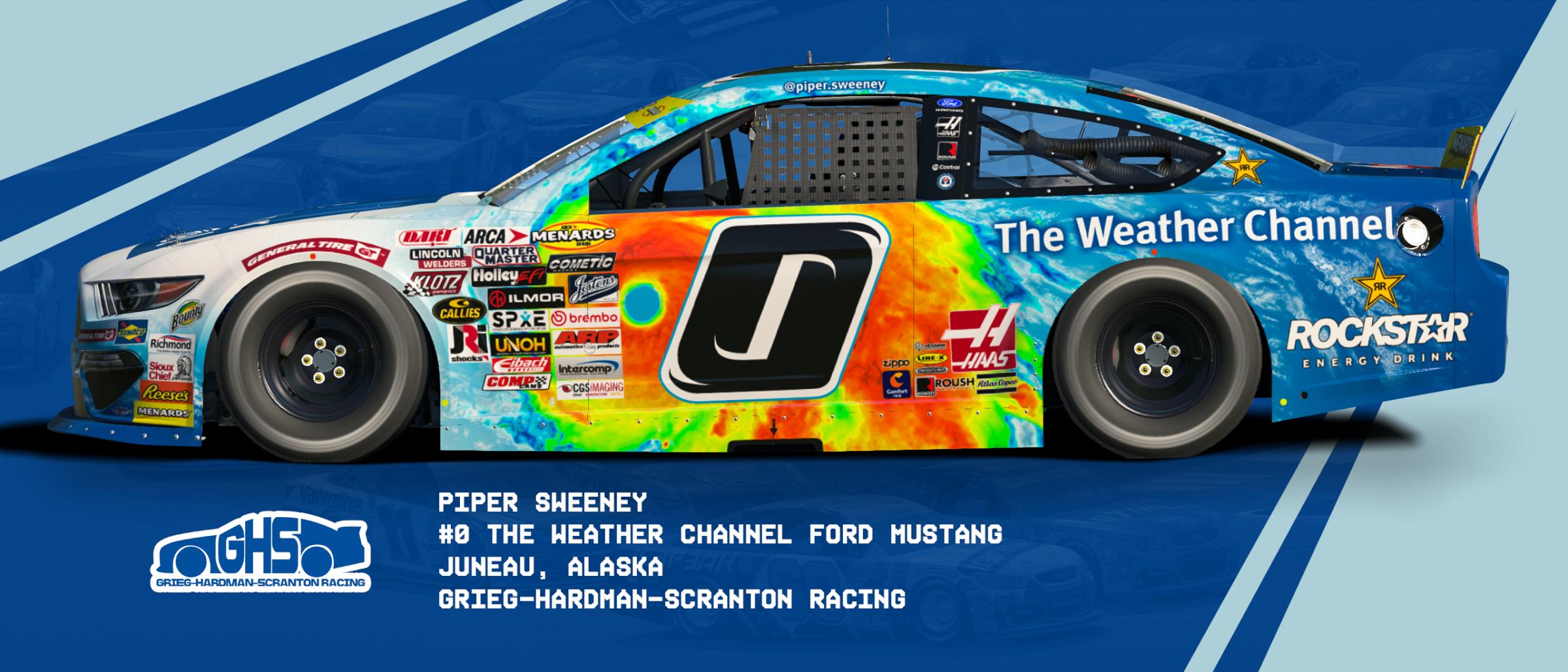 Preview of #0 The Weather Channel Fictional ARCA Mustang by Matt Muir