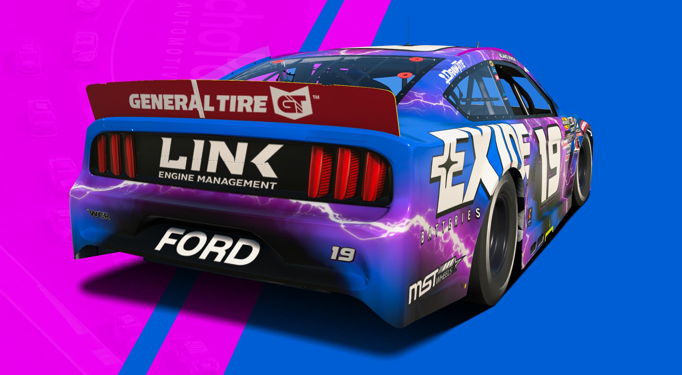 Preview of #19 Exide Batteries Fictional ARCA Mustang by Matt Muir