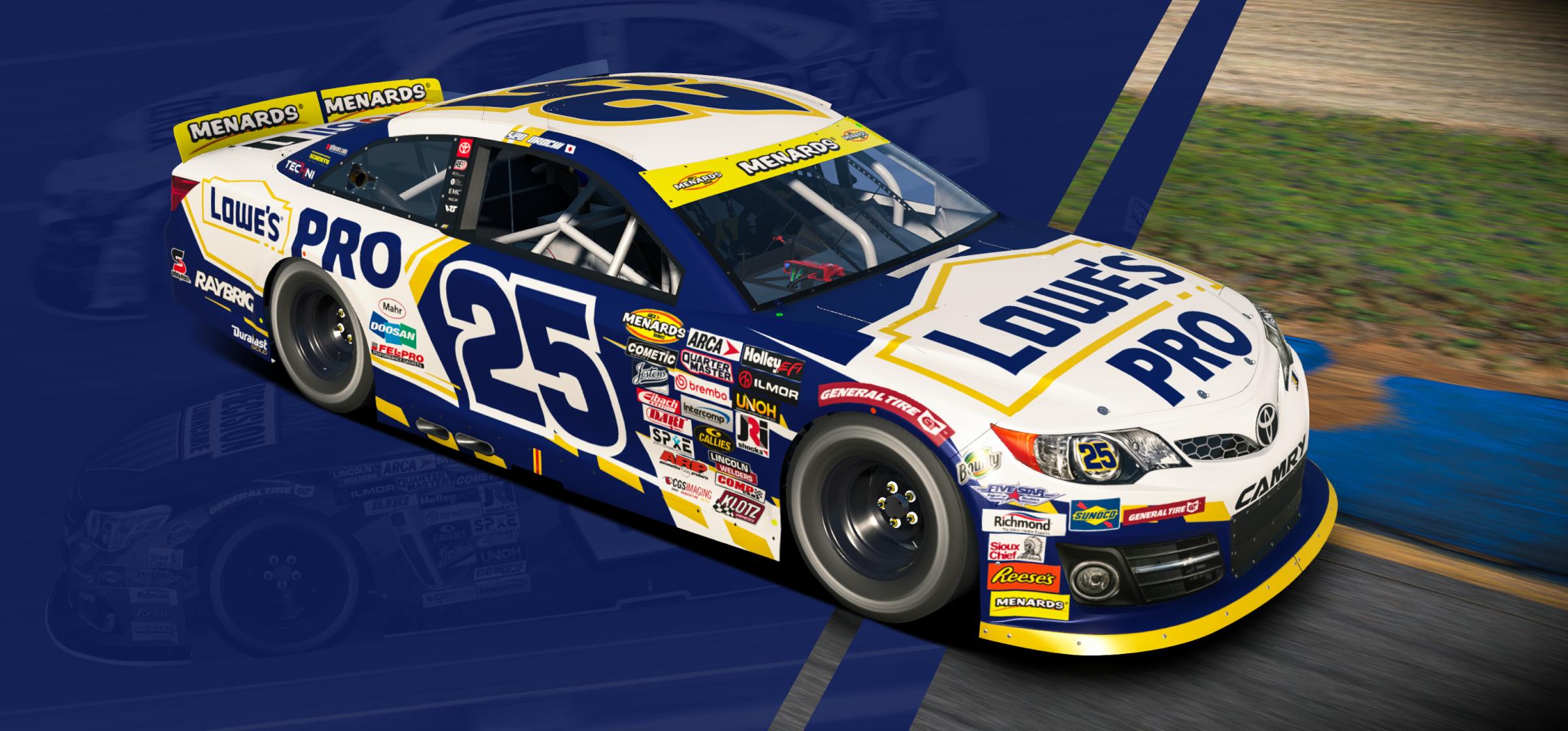 Preview of #25 Lowes Pro Fictional ARCA Camry by Matt Muir