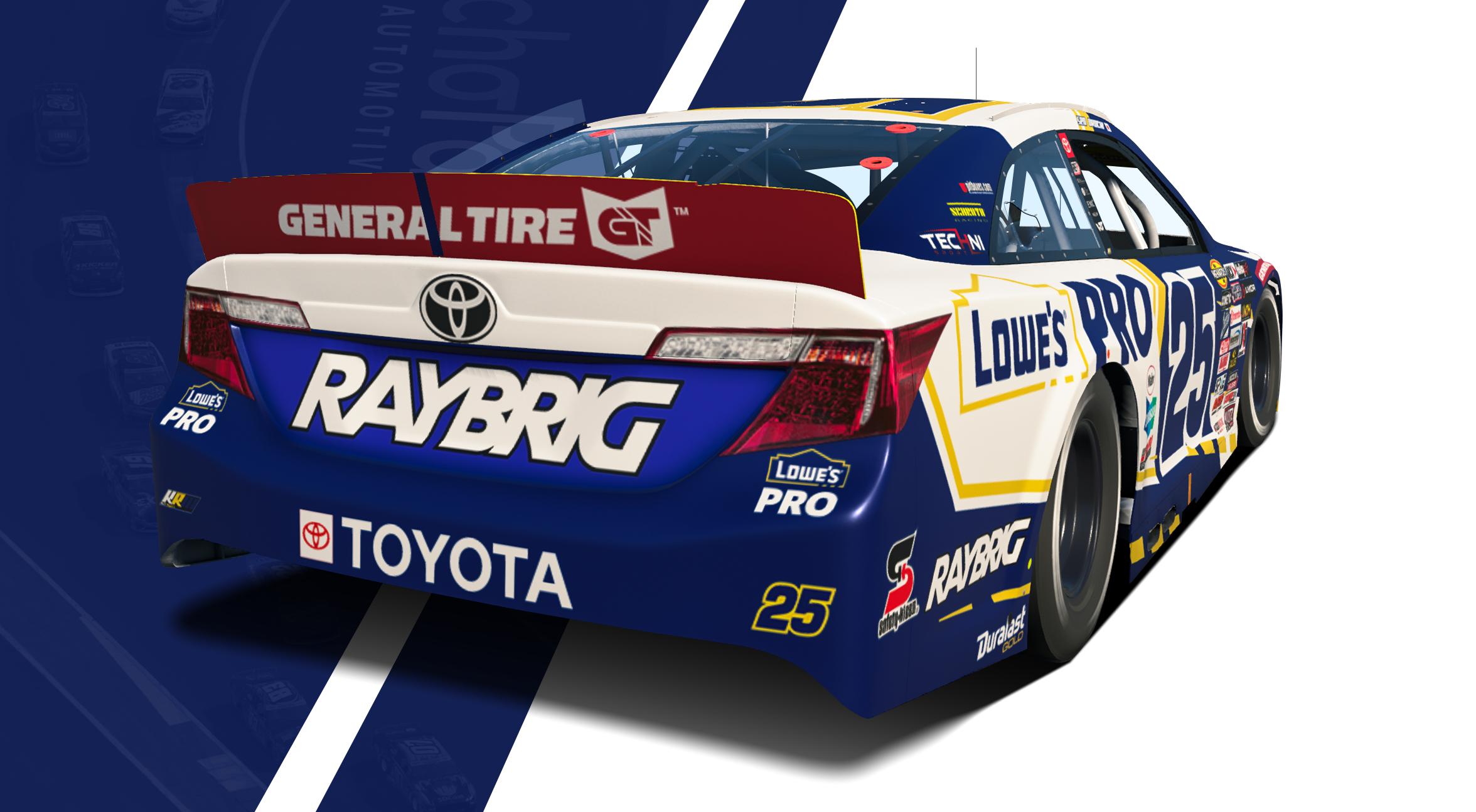Preview of #25 Lowes Pro Fictional ARCA Camry by Matt Muir
