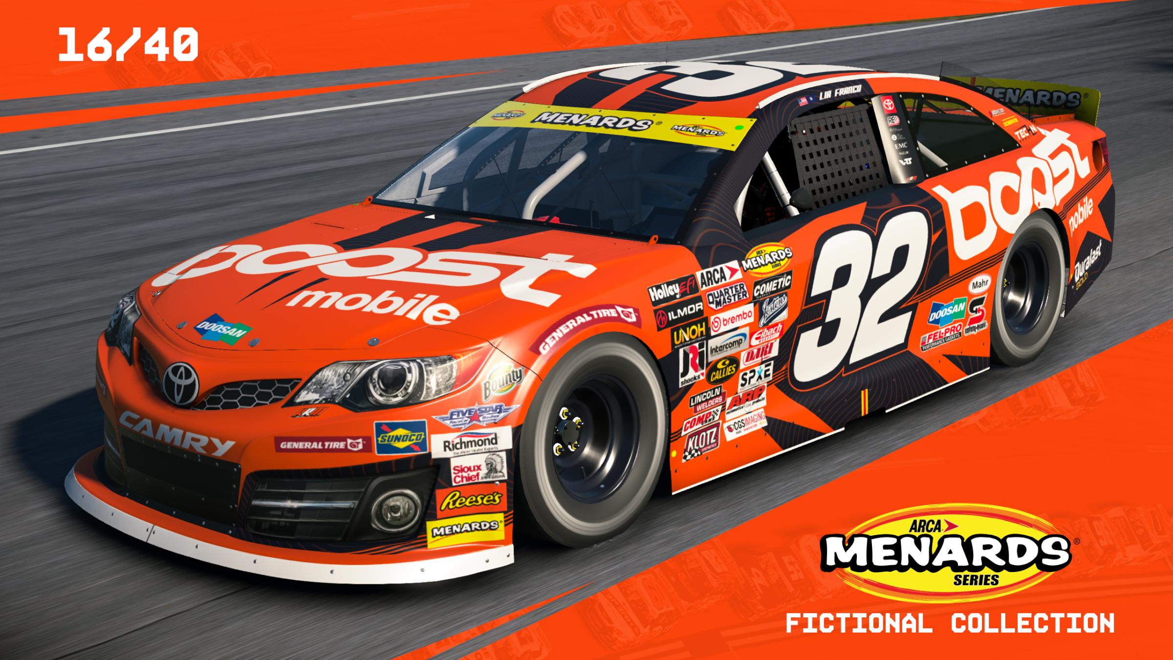 Preview of #32 Boost Mobile Fictional ARCA Camry by Matt Muir