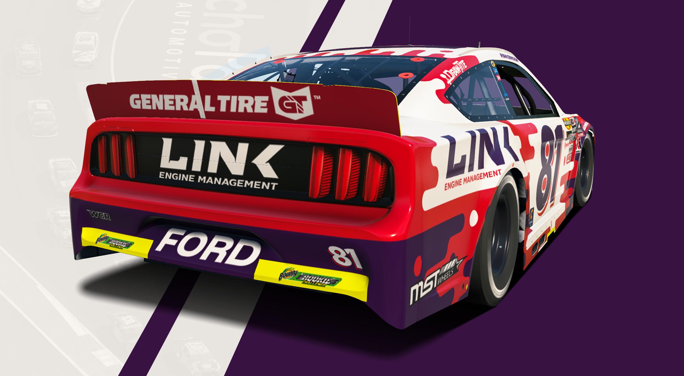Preview of #81 Link Engine Management Fictional ARCA Mustang by Matt Muir
