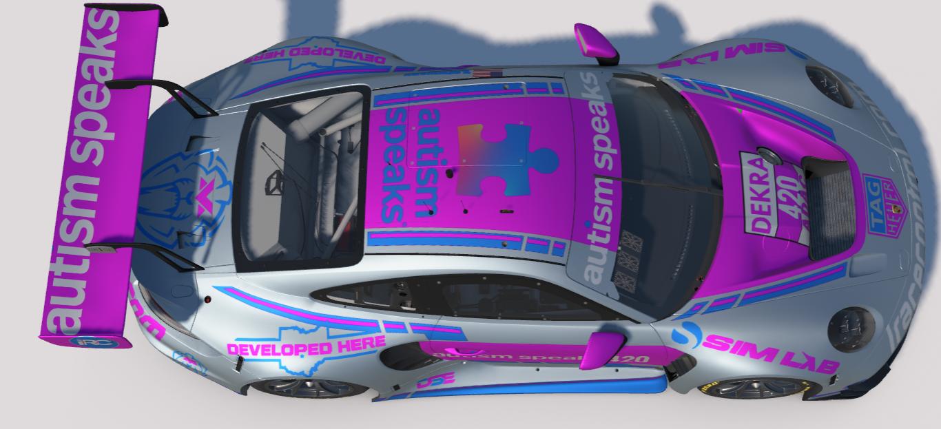 Preview of Autism Speaks Porsche 992r GT3 by Todd Schwarz