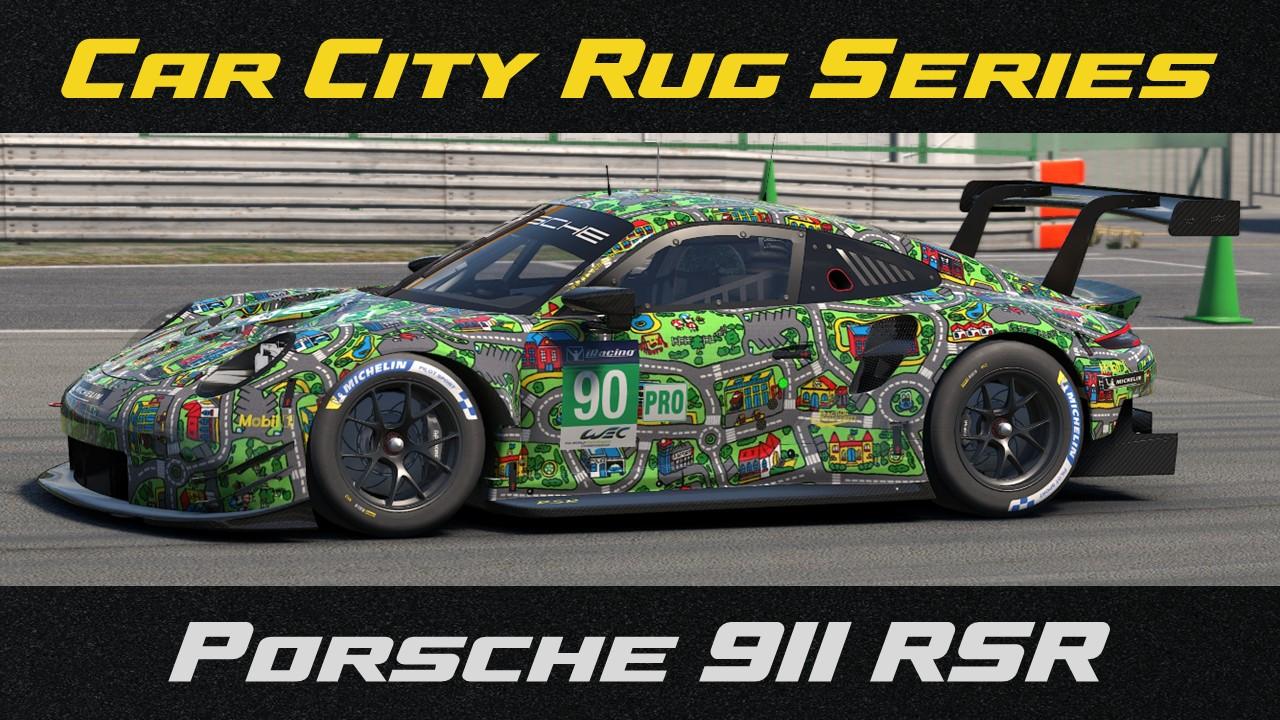 Preview of Car City Rug - Porsche 911 RSR  by Carson Rowland