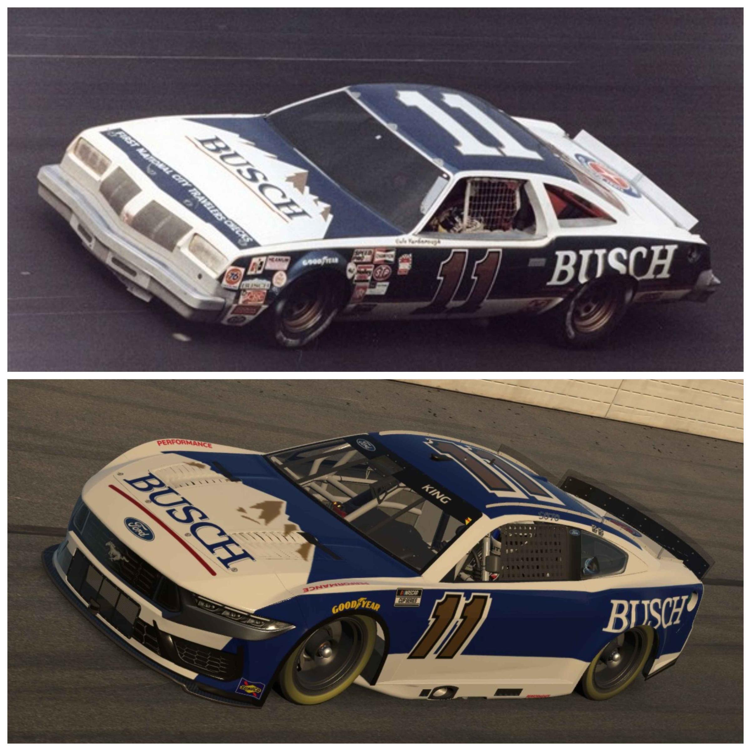 Preview of Cale Yarborough throwback Ford Next Gen by Kevin King Jr