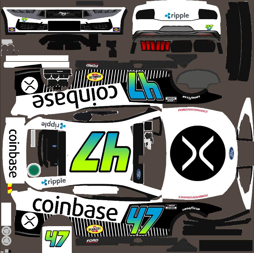 Preview of XRP Coinbase - NextGen Ford Mustang (Custom #47 by Chance Campbell