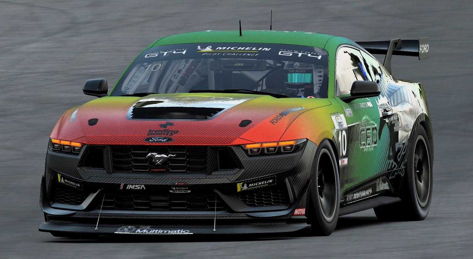 Preview of Rainbow Sherbert Carbon Fiber on chrome black wrapped/ GT4 Mustang by Marshall W.