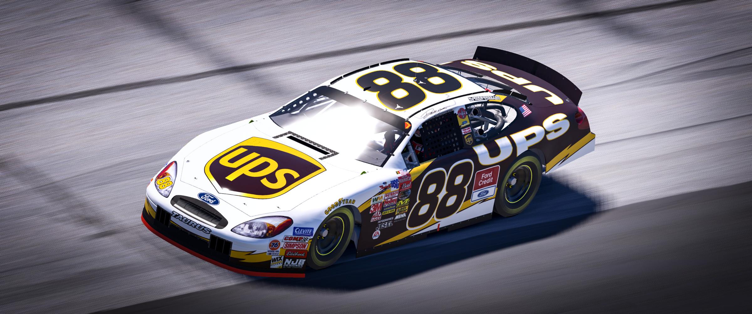 Preview of #88 Dale Jarrett 2004 UPS Ford Credit Sim Stamp by Noah Blackwell