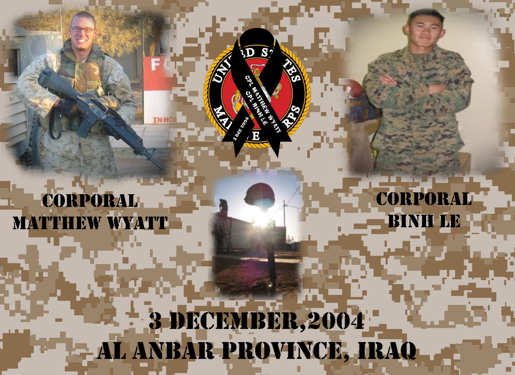 Preview of Cpl Matthew Wyatt & CPL Binh Le Memorial  by Bobby Grey