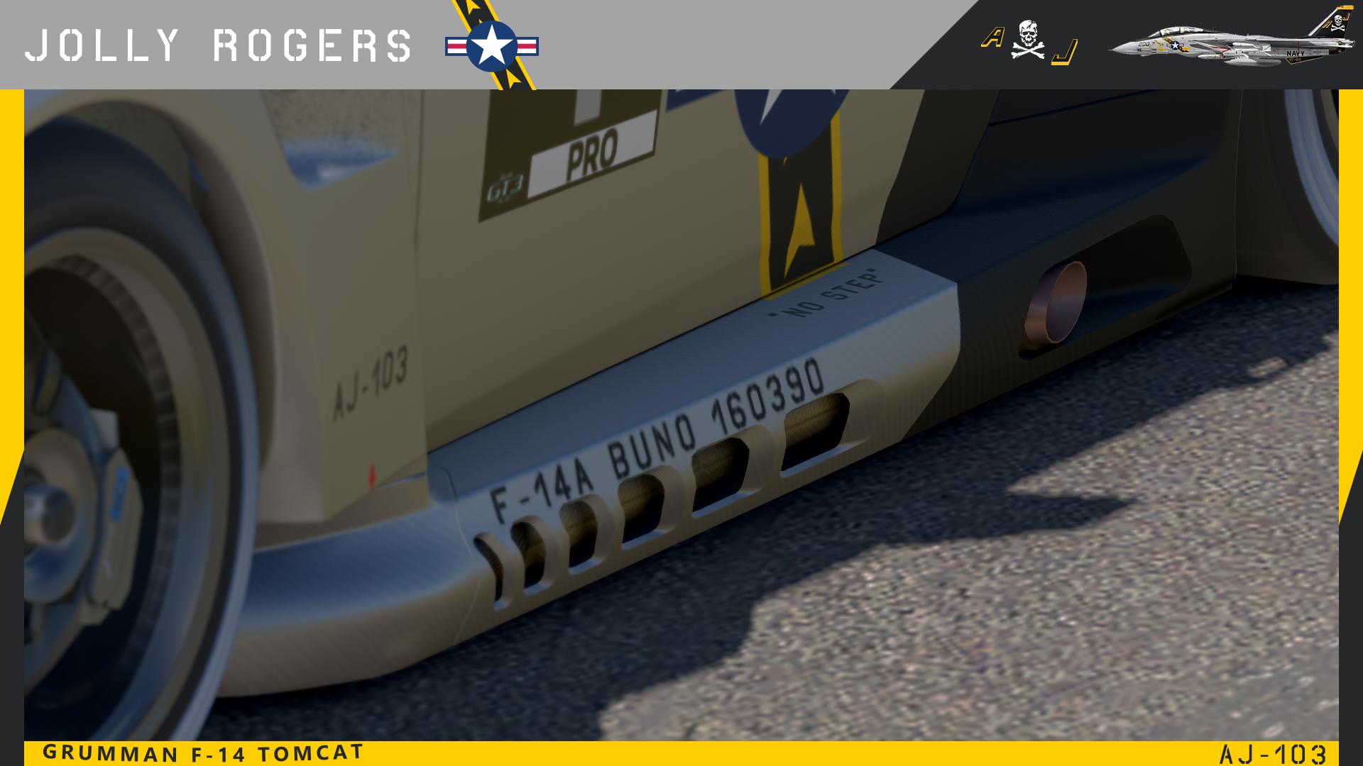 Preview of AJ-103 F-14 Tomcat Heritage Edition Ford Mustang GT3 Livery by Gio J J.