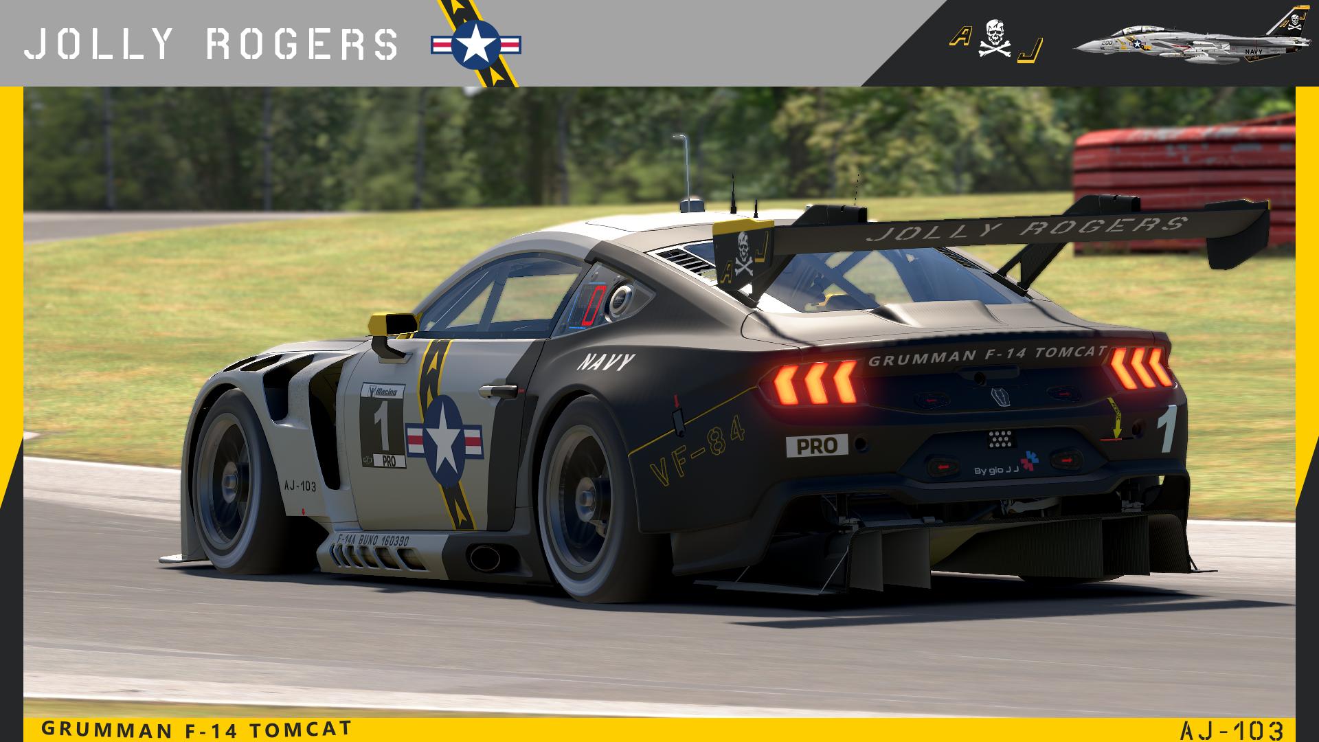 Preview of AJ-103 F-14 Tomcat Heritage Edition Ford Mustang GT3 Livery by Gio J J.