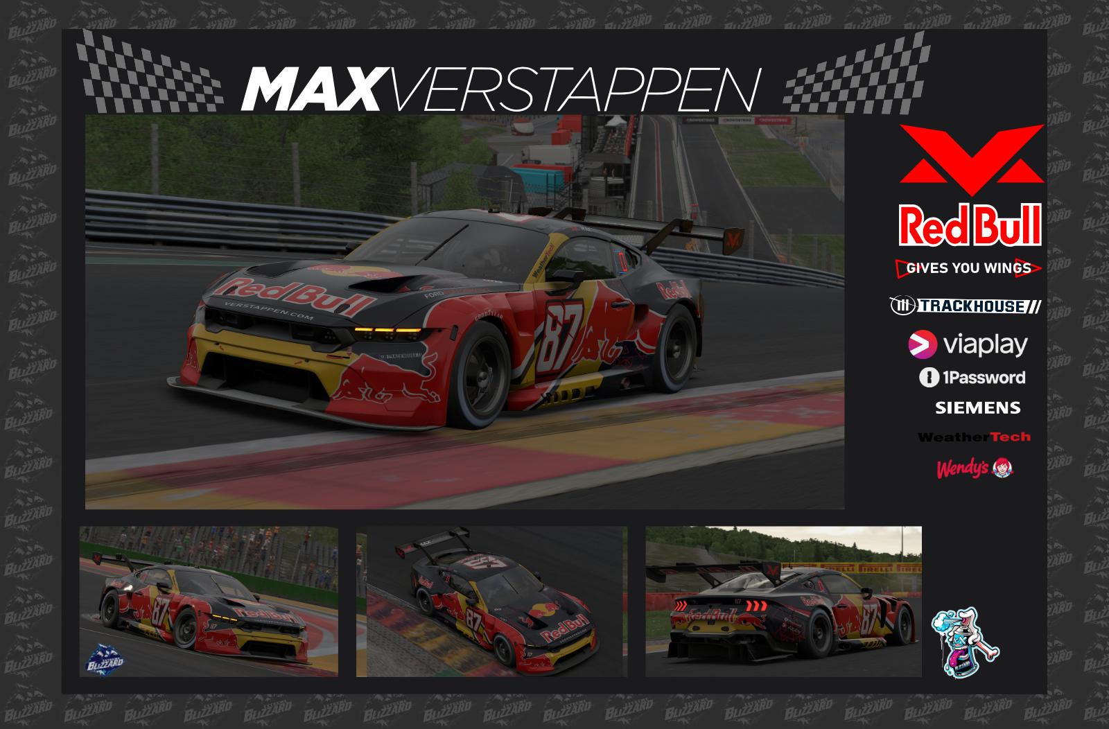 Preview of Verstappen Racing Trackhouse Concept #87 Ford Mustang GT3 by Ben D.