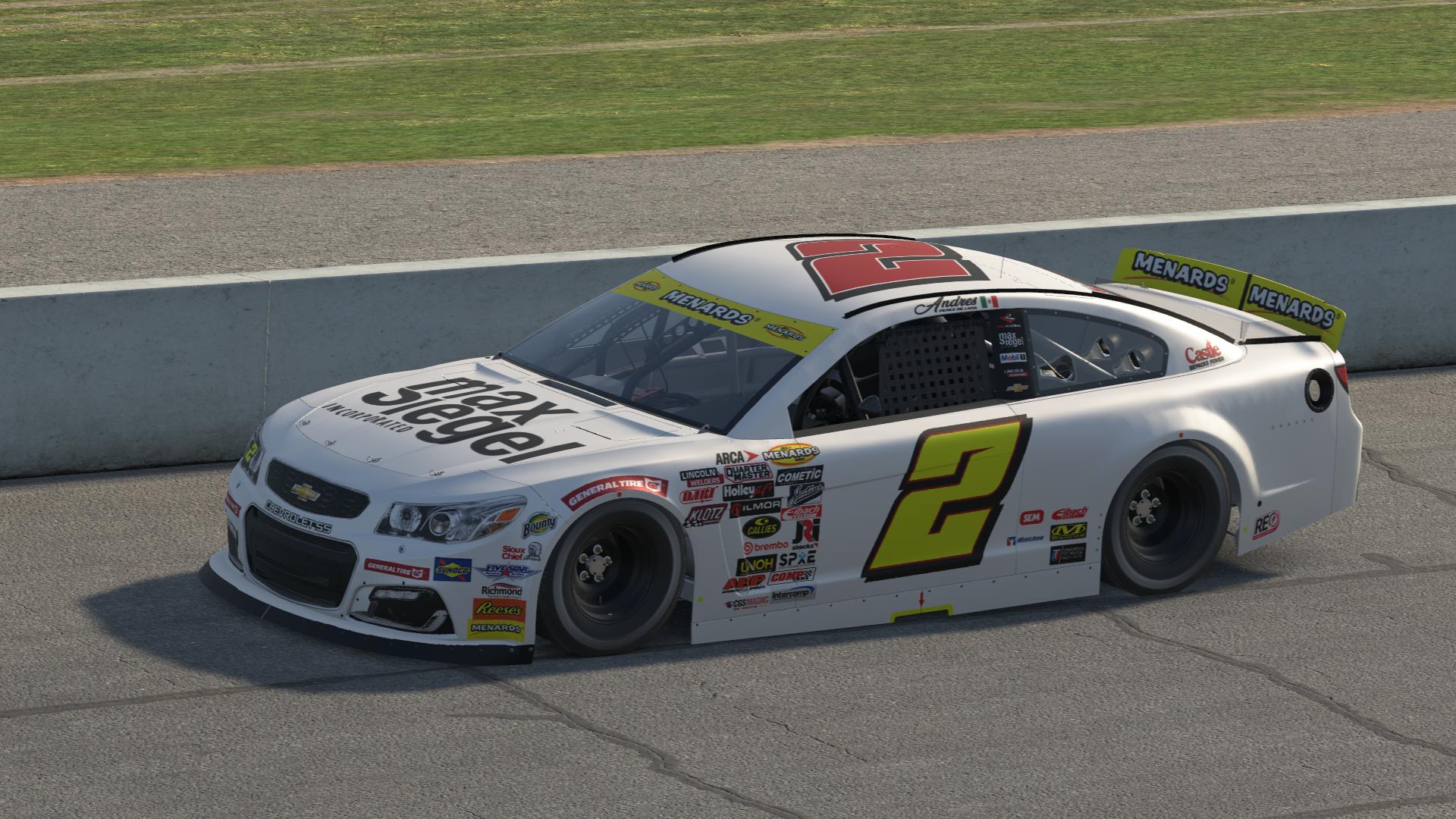 Preview of #2 Andres Perez - Max Siegel Inc. ARCA Chevrolet SS by Jeffery Majtyka