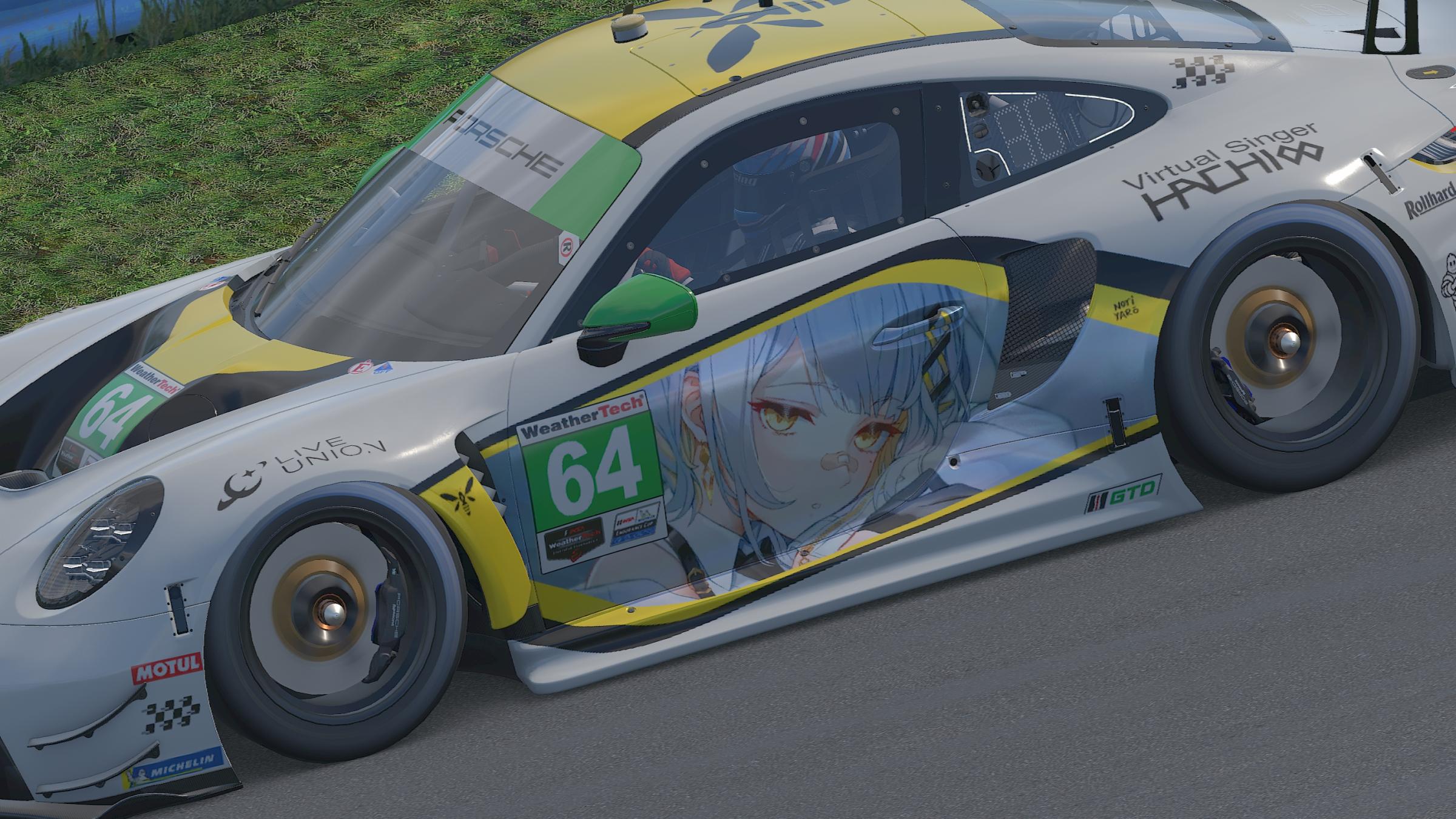 Preview of HACHI - (Porsche 992 GT3 R - IMSA GTD) [Anime/Vtuber/Itasha] by Mitchell Hooi