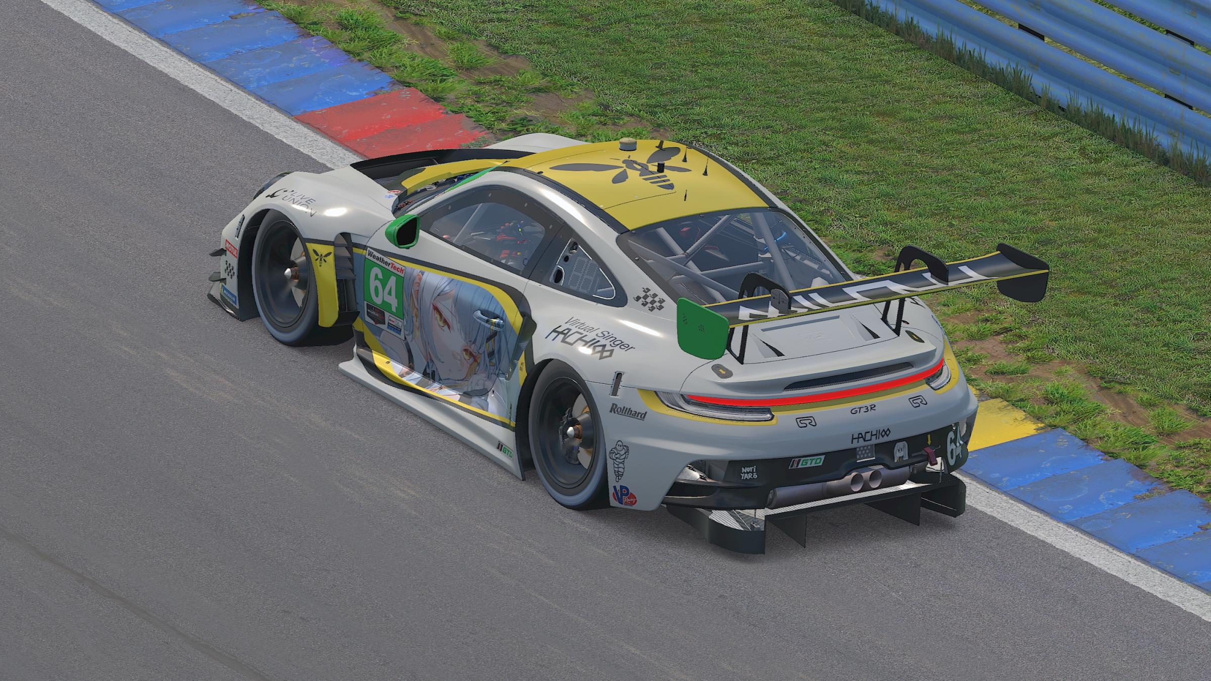 Preview of HACHI - (Porsche 992 GT3 R - IMSA GTD) [Anime/Vtuber/Itasha] by Mitchell Hooi