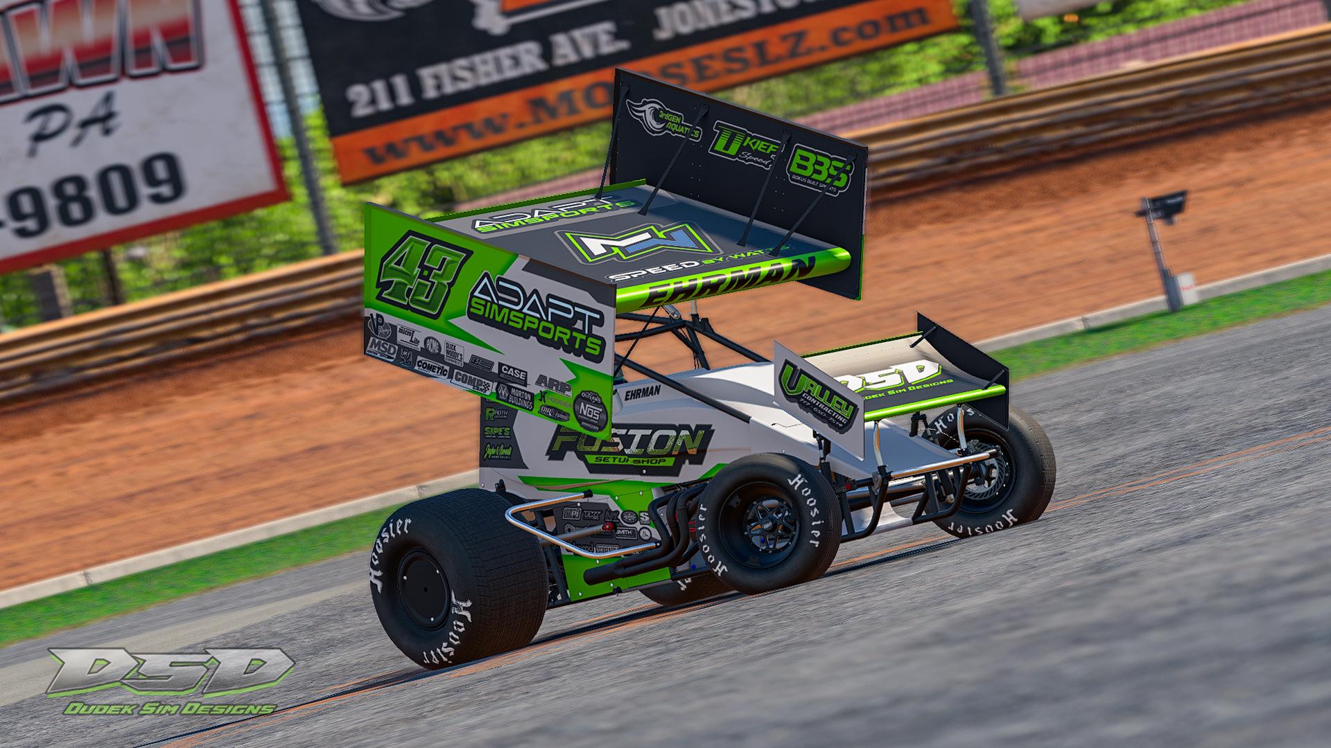 Preview of Grady Ehrman Winged Sprint Car GreenGrey by Connor Dudek