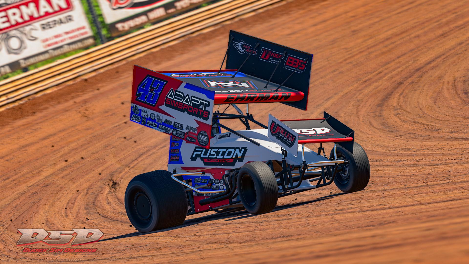 Preview of Grady Ehrman Winged Sprint Car RedBlue by Connor Dudek