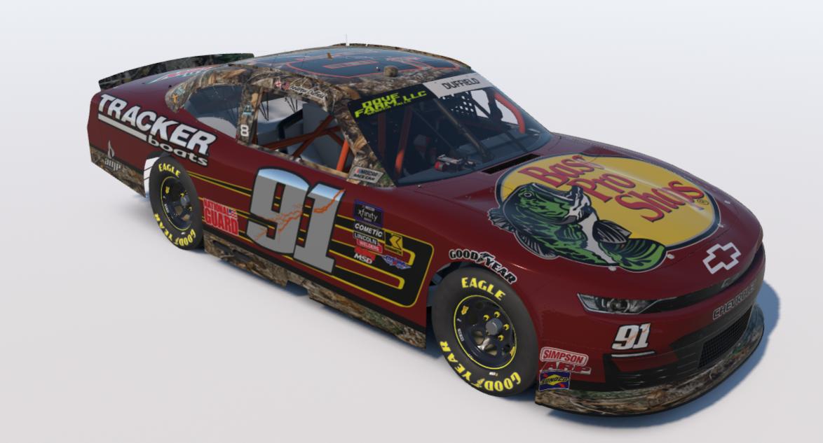 Preview of Xfinity ChopShop Bass Pro Shop Burgandy Car by Andrew Duffield2