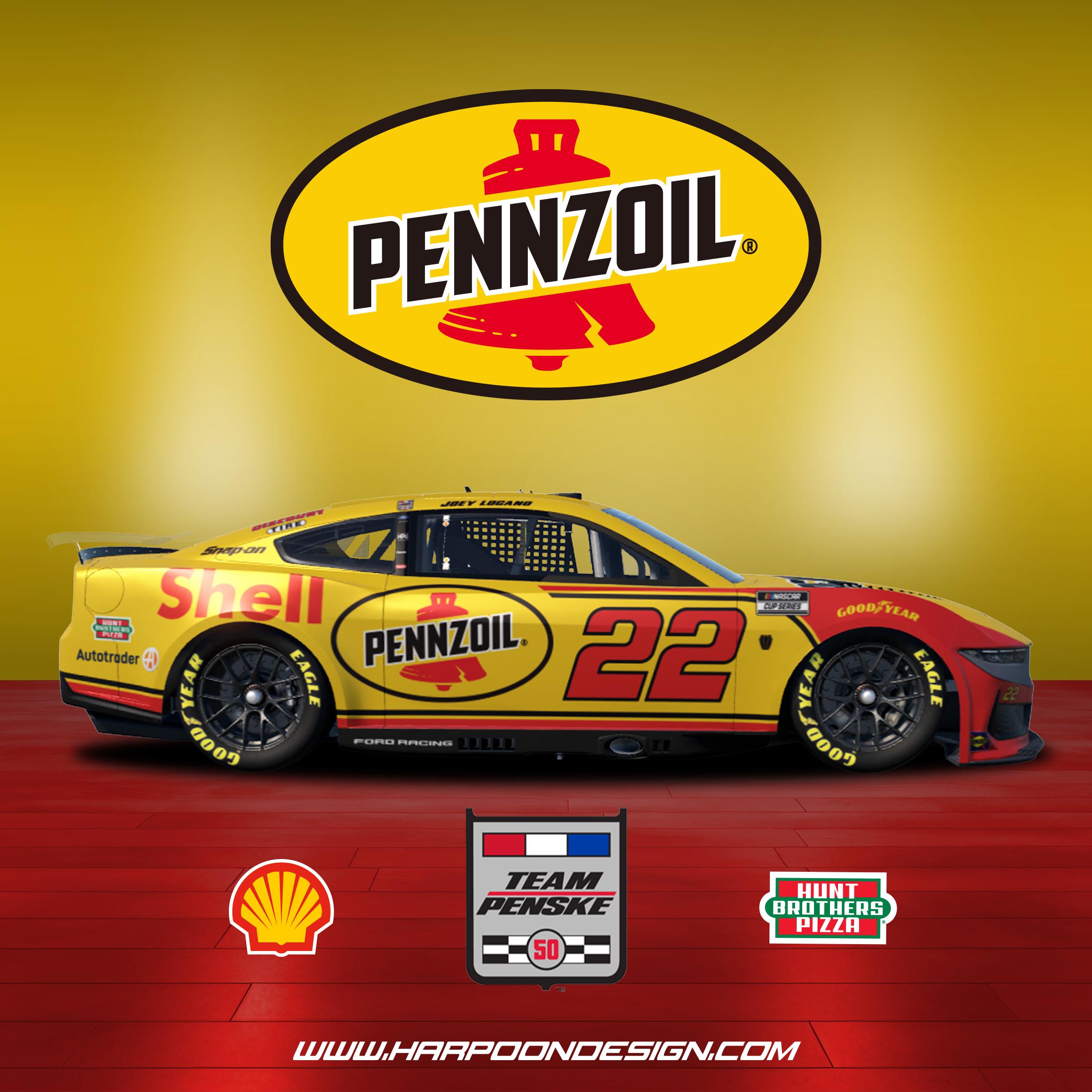 Preview of 2026 Joey Logano Pennzoil Ford Mustang No num by Brantley Roden