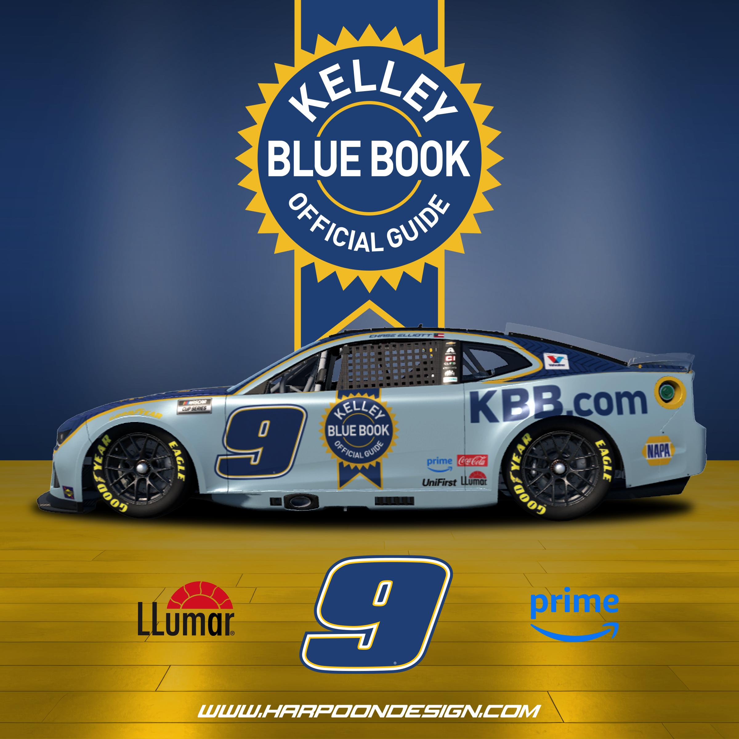 Preview of 2026 Chase Elliott Kelly Blue Book Chevrolet No Num by Brantley Roden