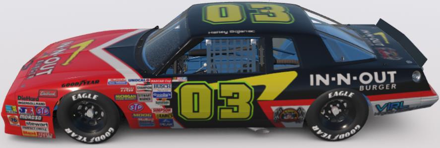 Preview of #03 Hailey Bojanac IN-N-OUT NASCAR Legends Monte Carlo 1987 by Tony Rice LXIV