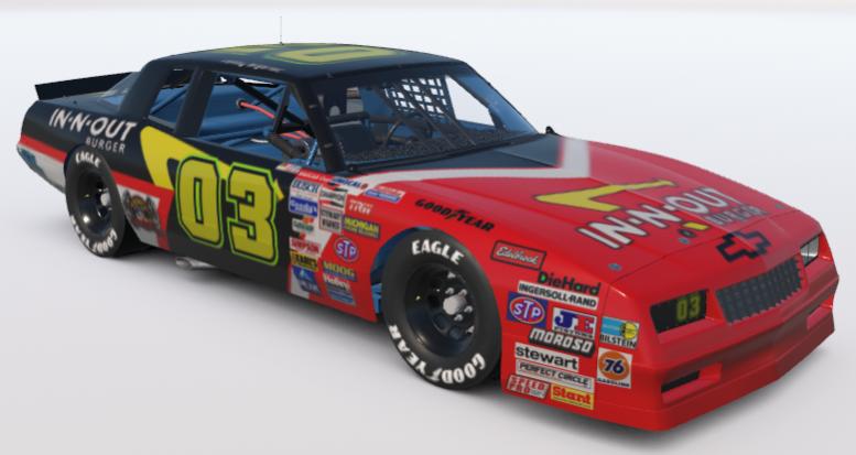 Preview of #03 Hailey Bojanac IN-N-OUT NASCAR Legends Monte Carlo 1987 by Tony Rice LXIV