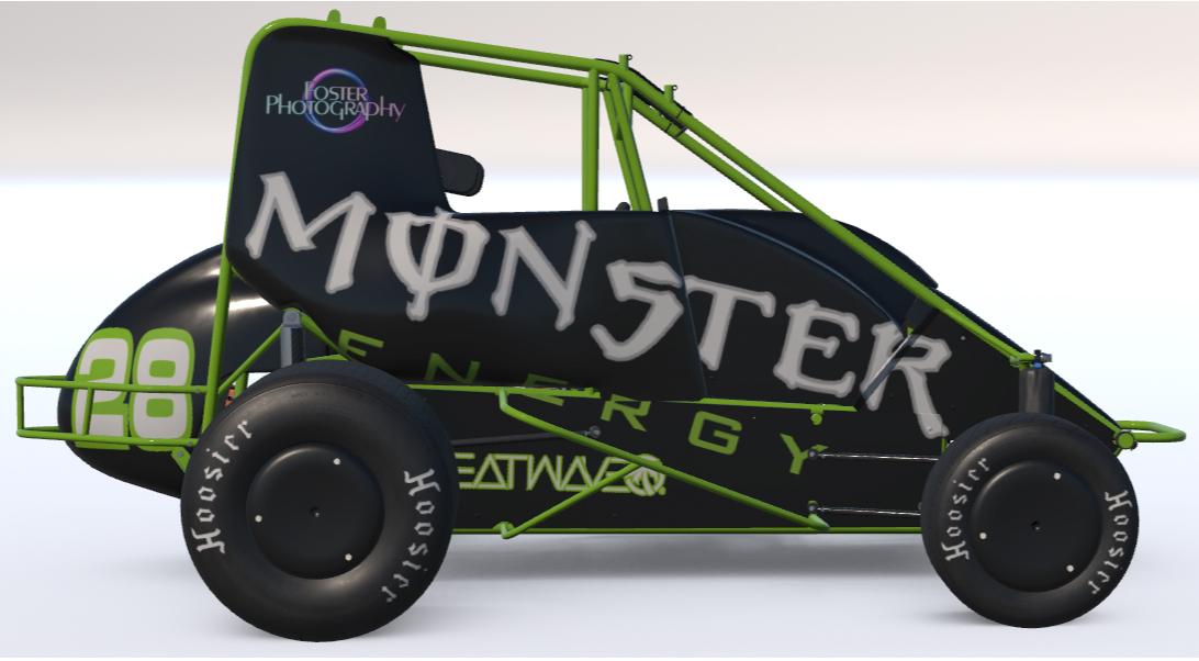Preview of Dirt Micro Sprint Non-Wing Monster Energy by Drew Foster