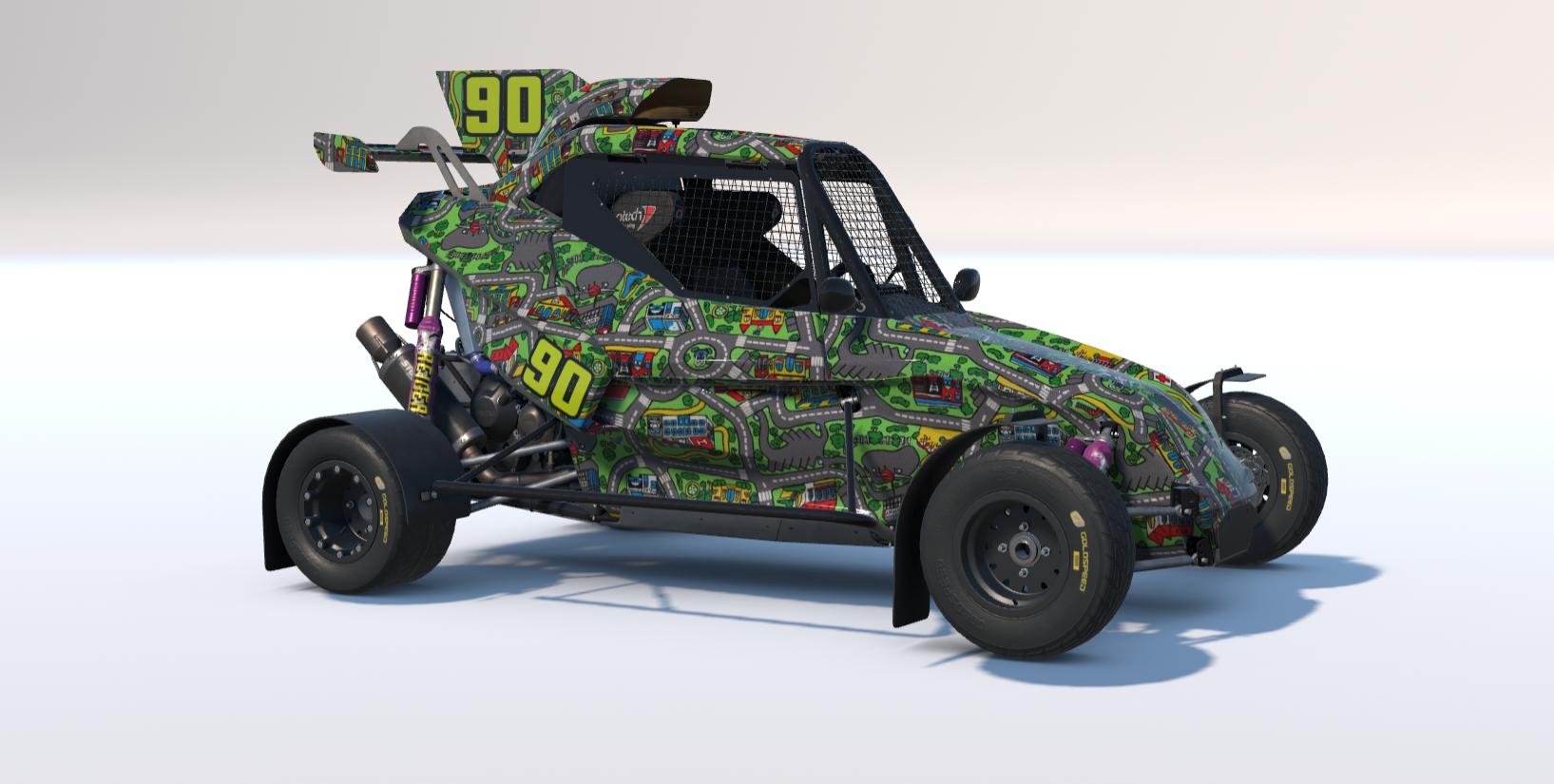 Preview of Car City Rug - FIA Cross Car by Carson Rowland