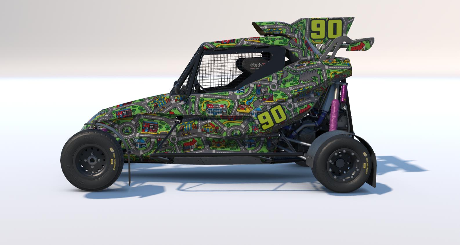 Preview of Car City Rug - FIA Cross Car by Carson Rowland