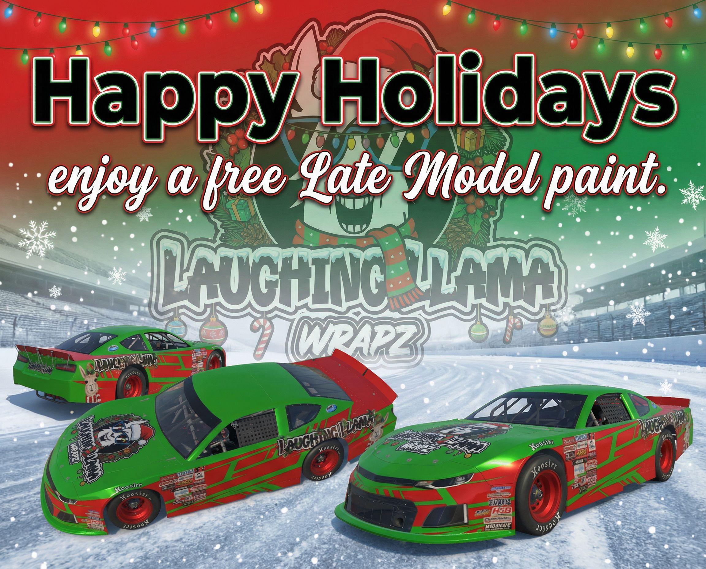 Preview of Christmas Llama Late Model Stock  by Walter Sahaydak