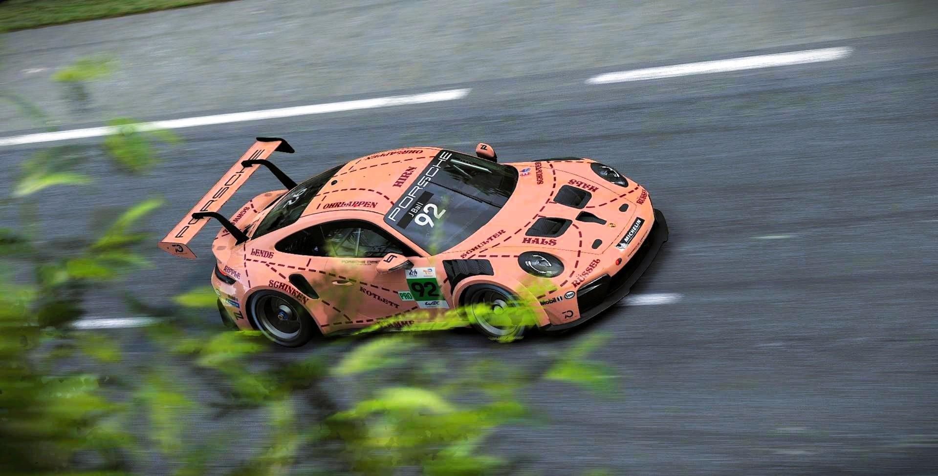 Preview of 2018 Porsche 911 RSR - Pink Pig Le Mans Livery by Samuel J Ball