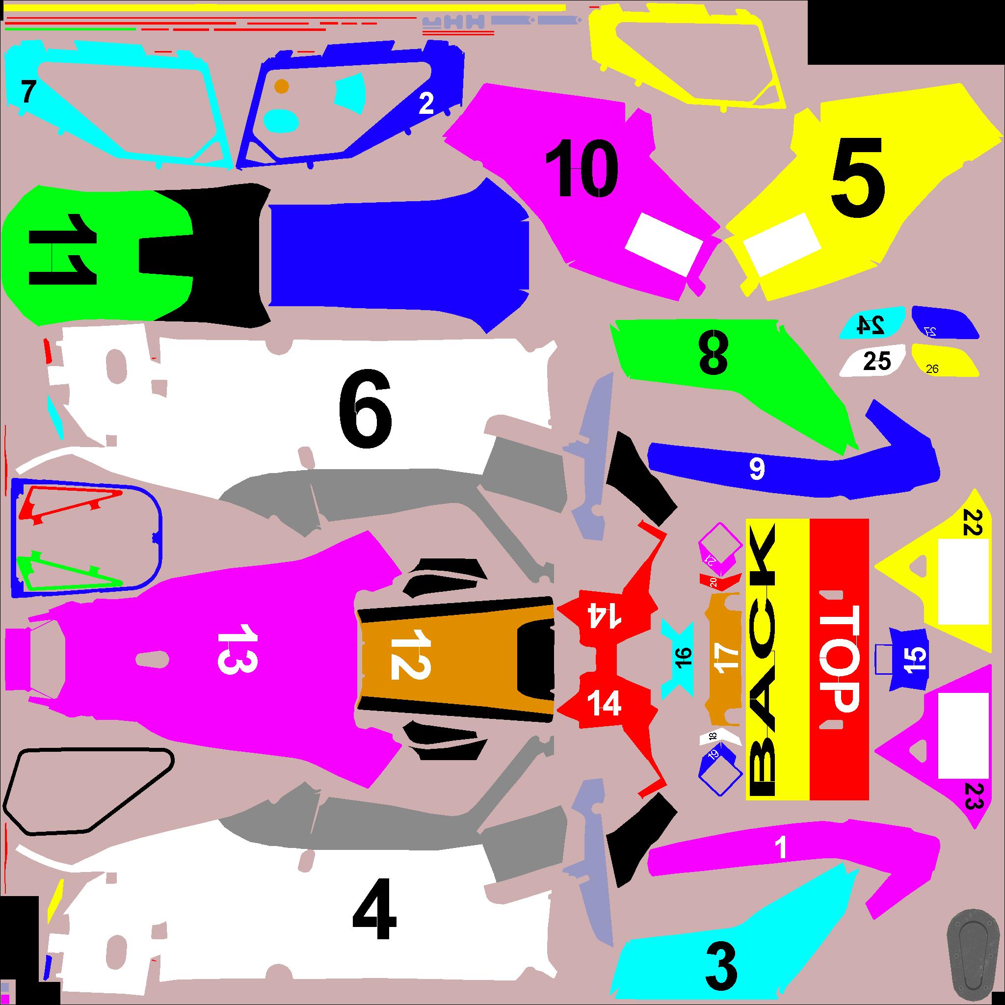 Preview of FIA Cross Car Colored Parts by Clyde Coman