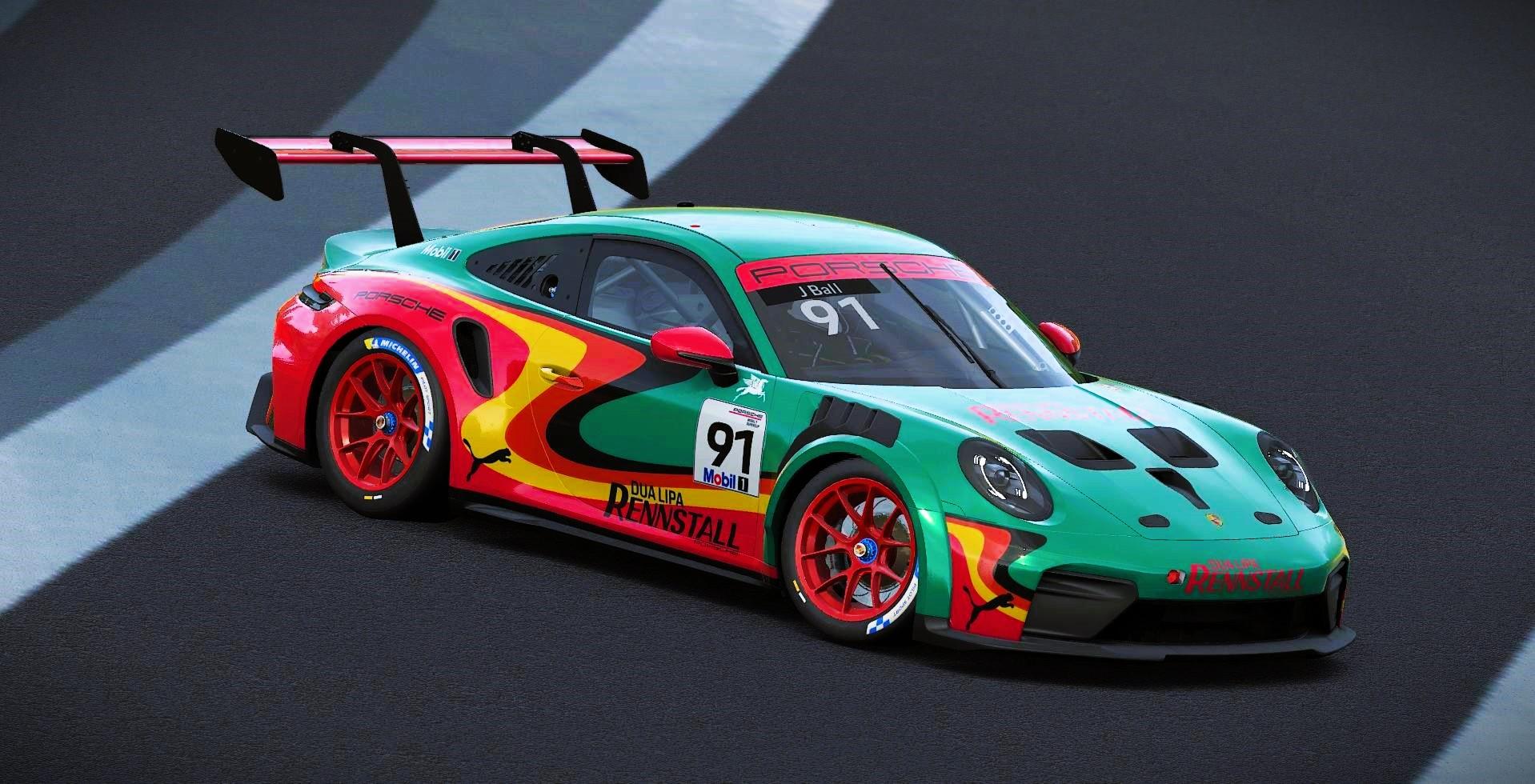 Preview of Sean Bull Design - 2025 Dua Lipa Rennstall Porsche Livery Design by Samuel J Ball