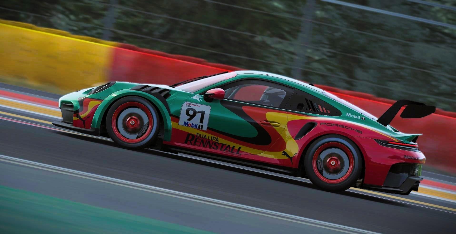 Preview of Sean Bull Design - 2025 Dua Lipa Rennstall Porsche Livery Design by Samuel J Ball