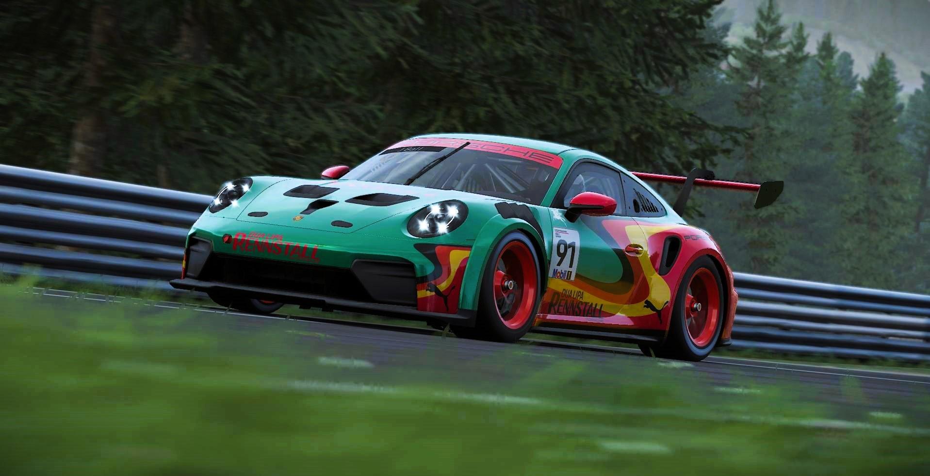 Preview of Sean Bull Design - 2025 Dua Lipa Rennstall Porsche Livery Design by Samuel J Ball