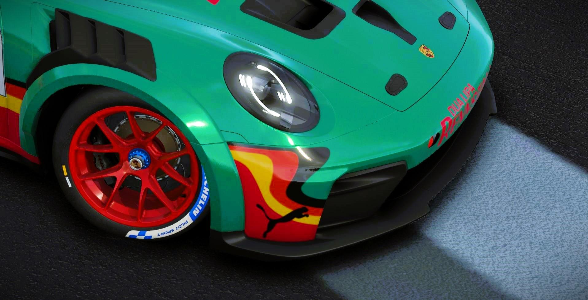 Preview of Sean Bull Design - 2025 Dua Lipa Rennstall Porsche Livery Design by Samuel J Ball