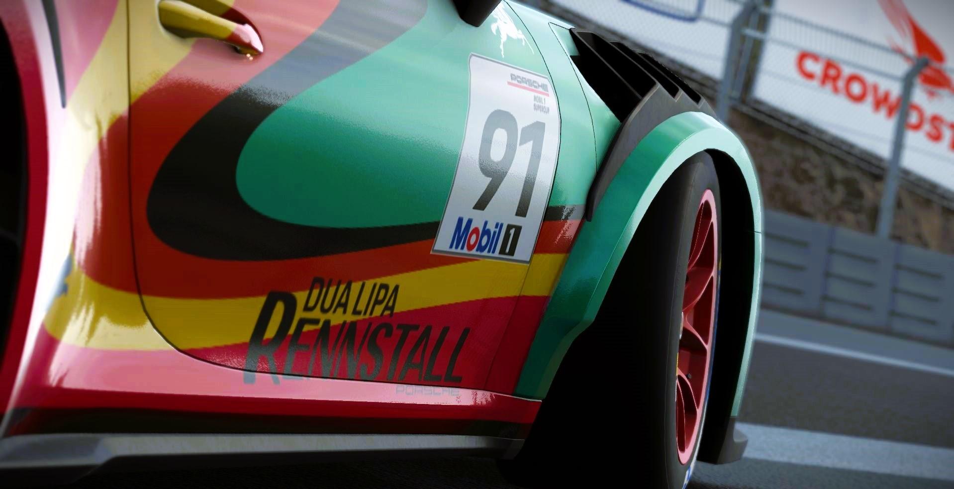 Preview of Sean Bull Design - 2025 Dua Lipa Rennstall Porsche Livery Design by Samuel J Ball
