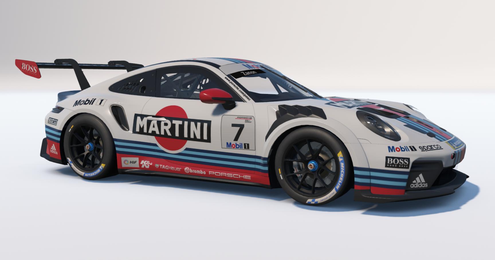 Preview of Porsche 911 Cup (992.2) - Martini Concept by Andrea Zanon